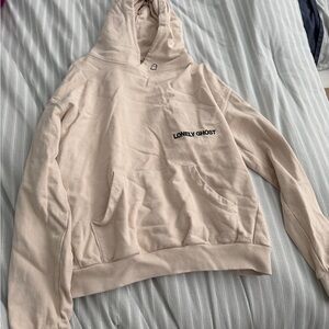 Lonely Ghost Beige Hoodie
